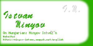 istvan minyov business card